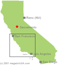 Karte des Highway-1 in Kalifornien