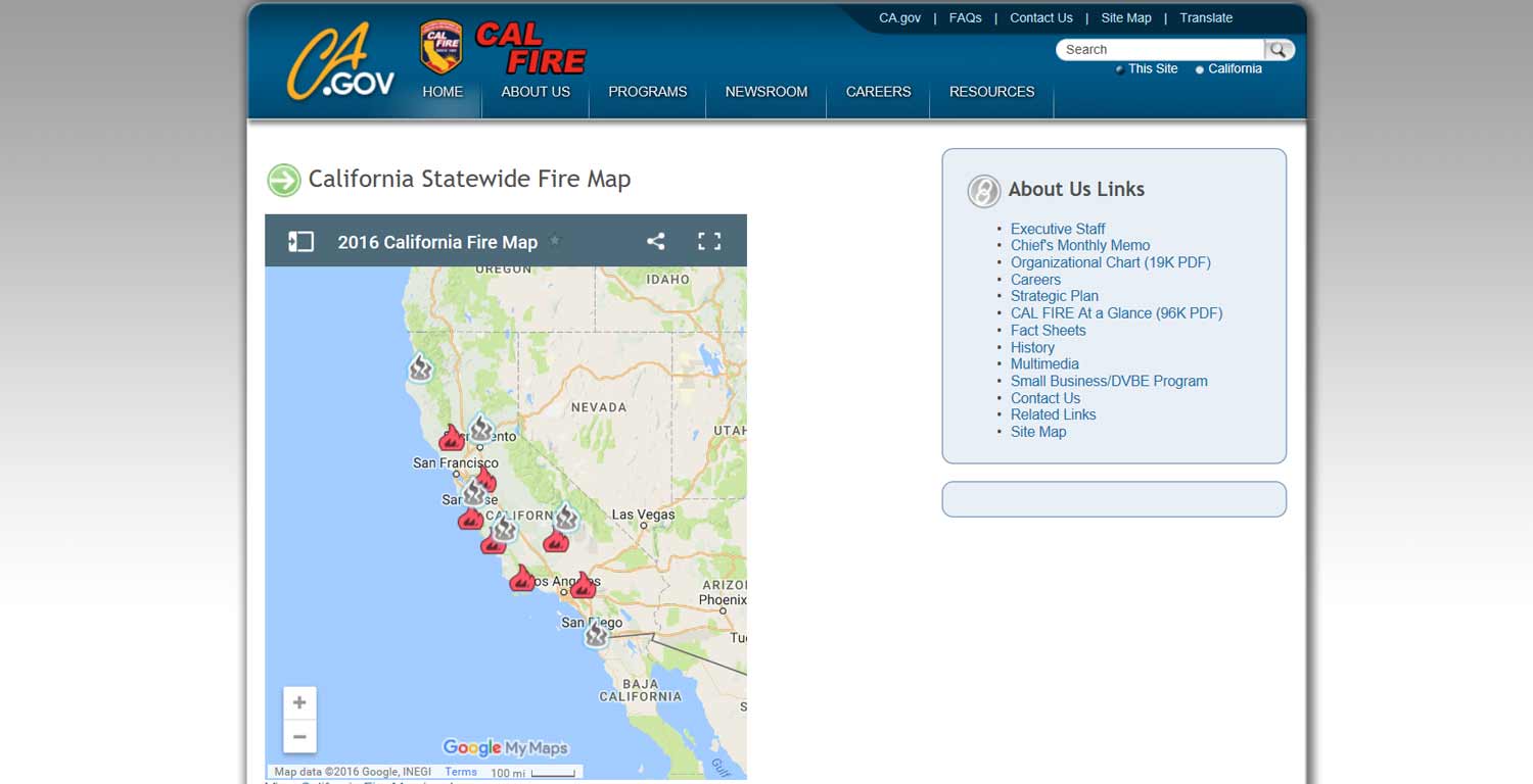 Waldbrände Usa Aktuell Karte