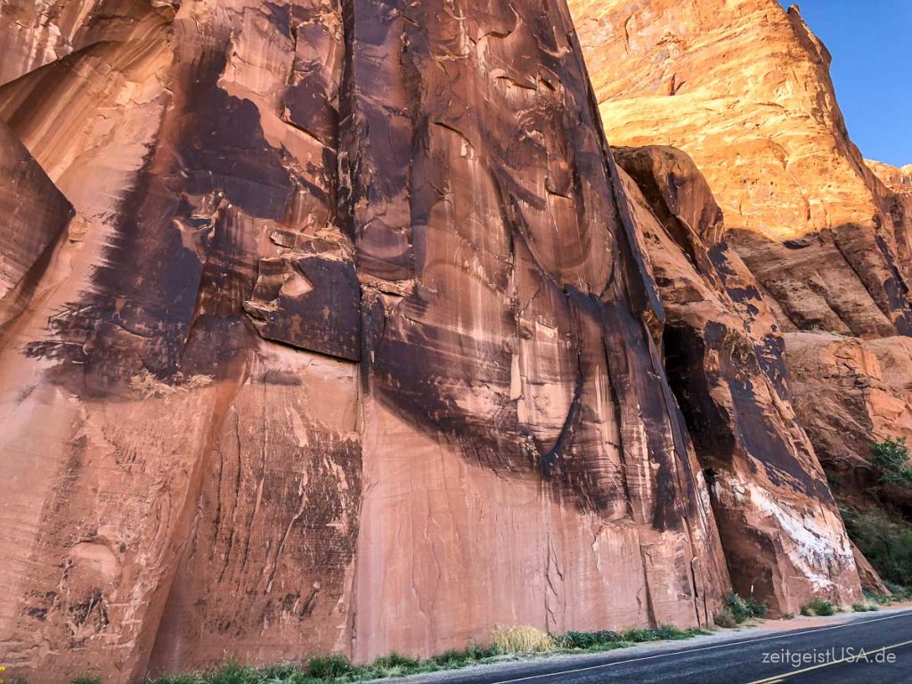 Petroglyphen -- Highway 279 -- nördlich von Moab, Utah