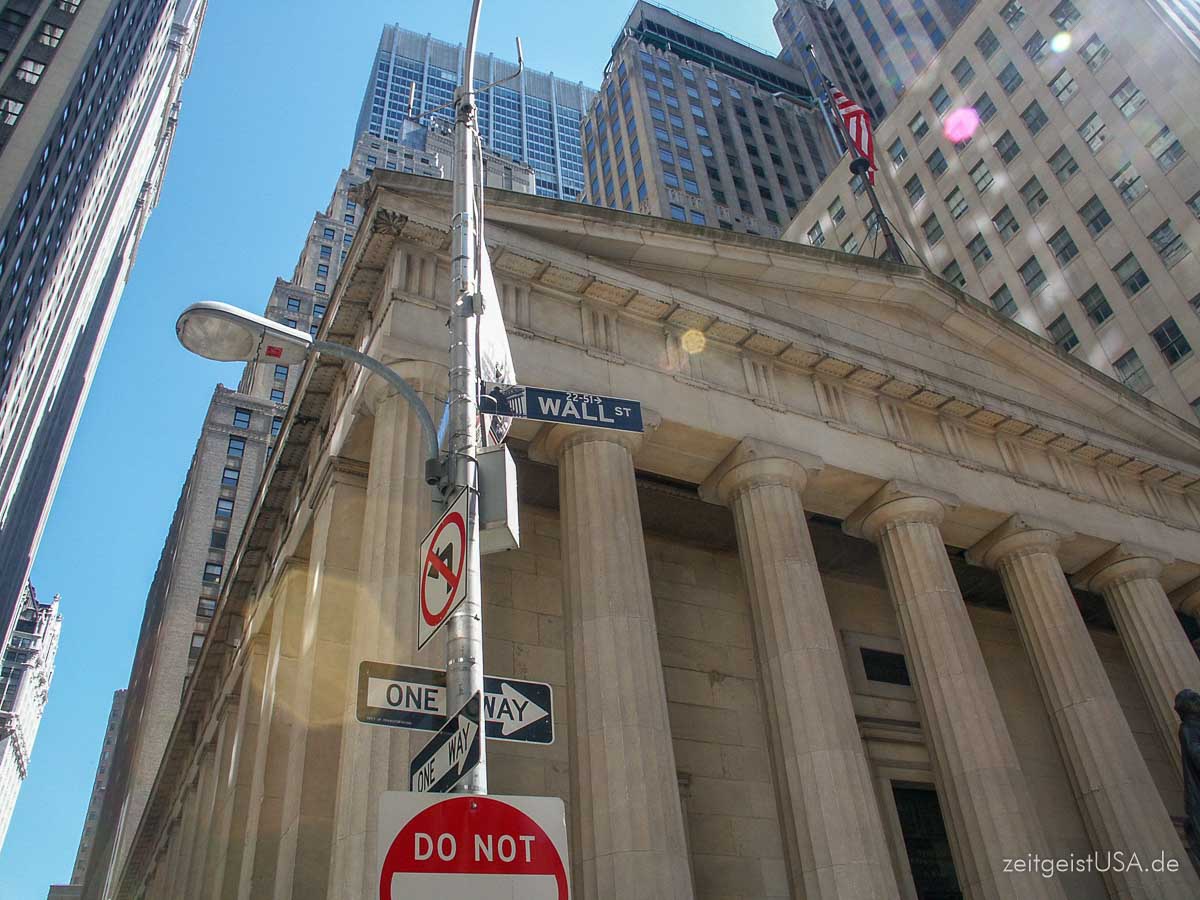 Wall Street in New York City