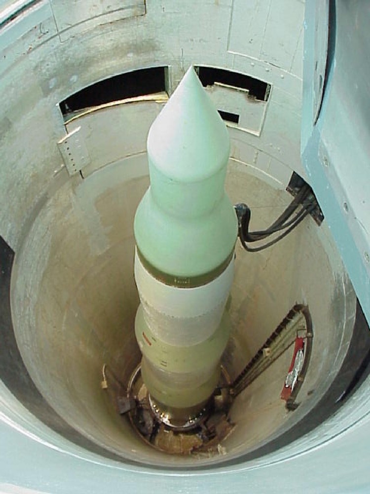 Minuteman II Training Missile at Delta 09 -- Minuteman Missile National Historic Site (photo: NPS)