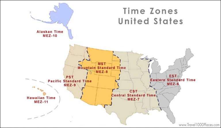 USA Zeitzonen